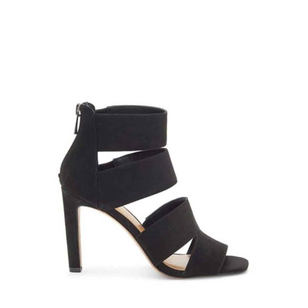 Jessica Simpson Womens Cerina Fabric Open Toe Black Size 8